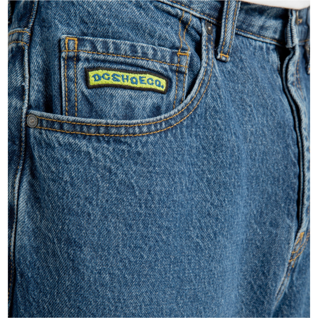 2026 DC Shoes Mens Worker Baggy Denim Pants ADYDP03093 - Stone Indigo